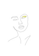Abstract Face With Yellow Eyeshadow | Create your own poster