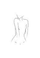 Female Body Silhouette No1 | Create your own poster